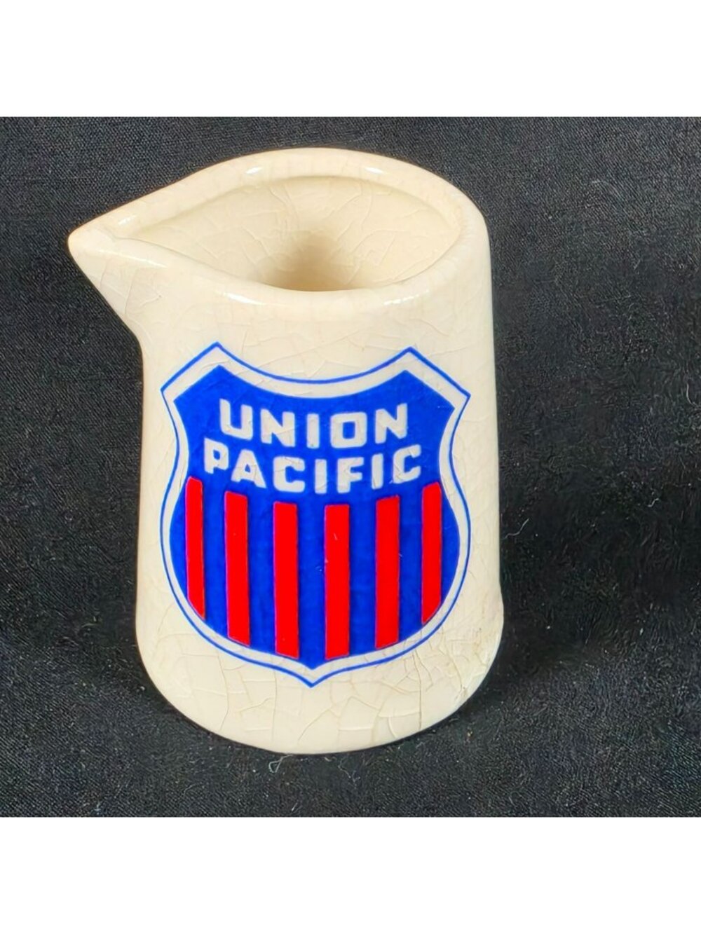 Union Pacific Railroad Fantasy Ware Creamer – Shield Logo Vintage China